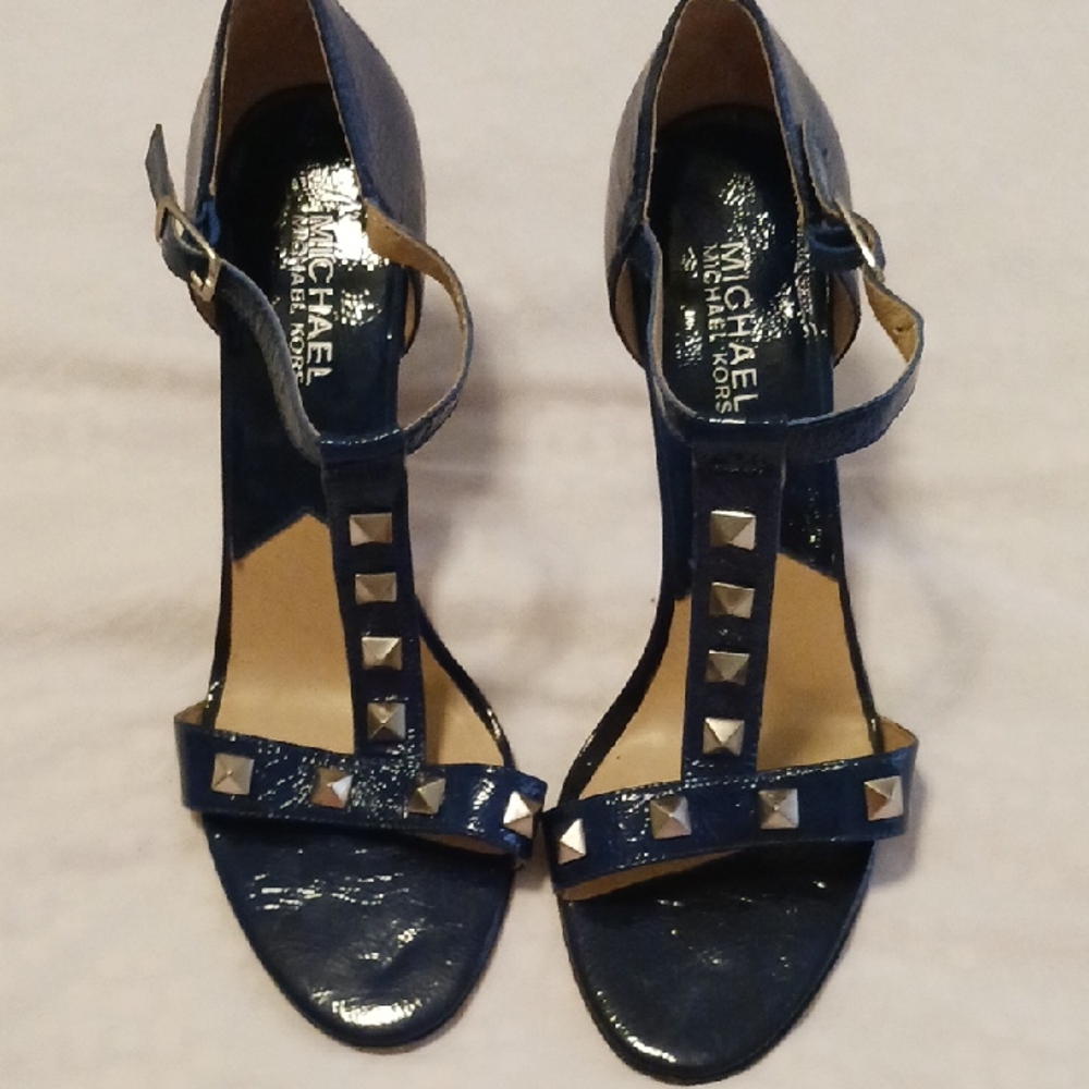 Michael Kors Navy Studded Heels